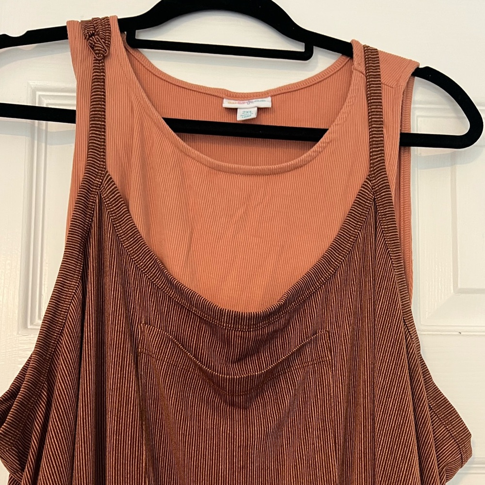LuLaRoe Tank/Spaghetti Strap Rust Jumpsuit - Picture 3 of 6